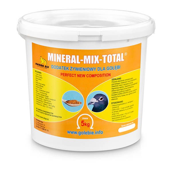 Минеральный корм для голубей Patron MINERAL-MIX-TOTAL 5кг фото 1 — Toppigeons
