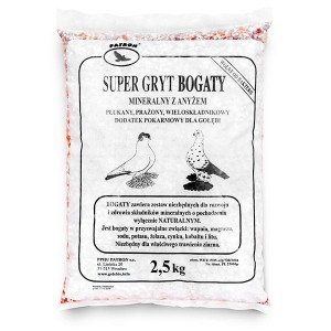 Минеральный корм для голубей Patron SUPER GRYT BOGATY 2.5кг фото 1 — Toppigeons