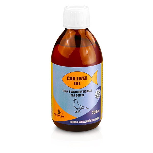 Зміцнюють харчування для голубів Patron COD LIVER OIL - TRAN Z WETROBY DORSZA фото 1 — Toppigeons